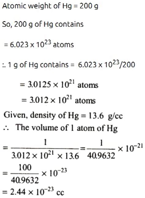 What Is The Density Of Mercury