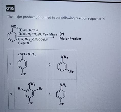 What Is The Major Product Of The Following Reaction Sequence