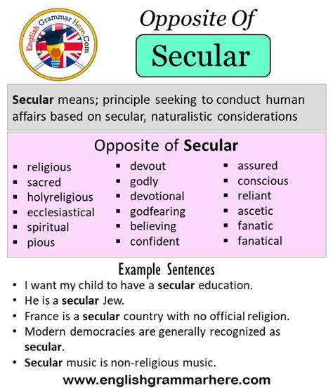 What Is The Opposite Of Secular