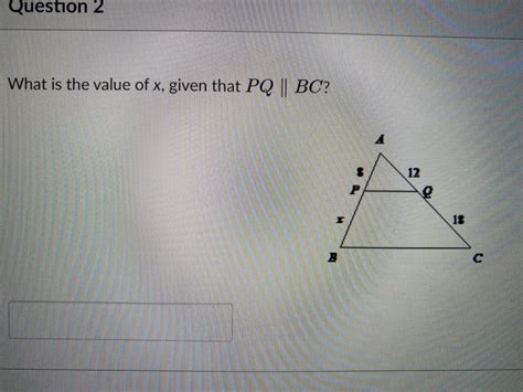 What Is The Value Of X Given That Pq Bc