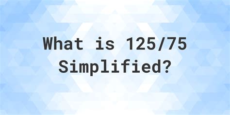 What Percent Of 125 Is 75