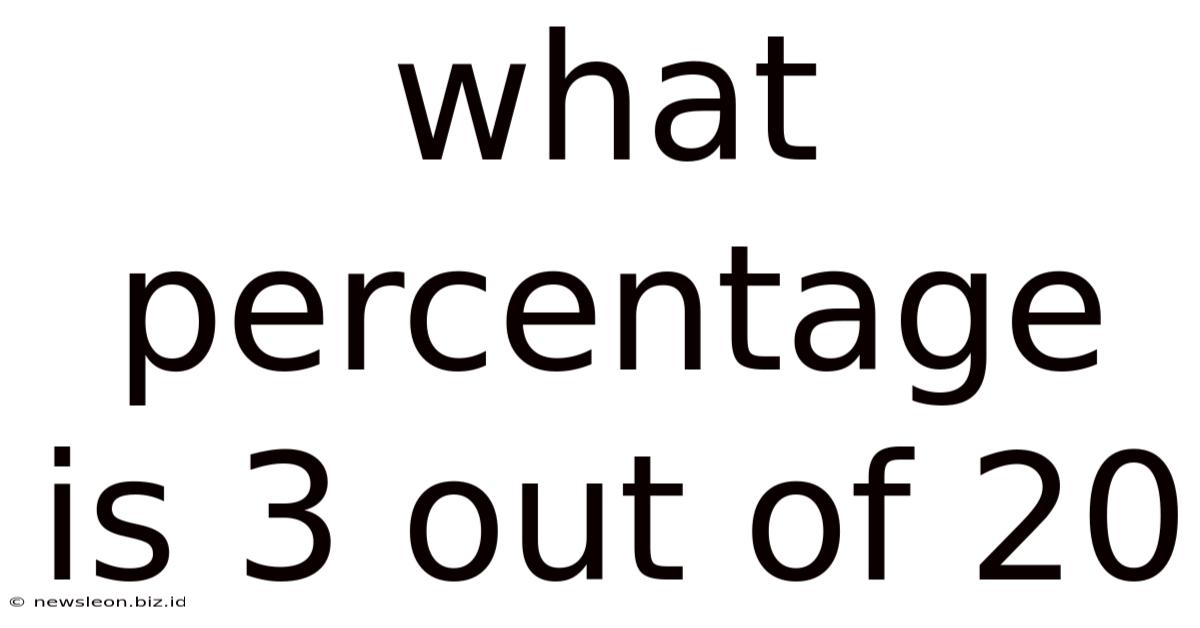 What Percentage Is 3 Out Of 20