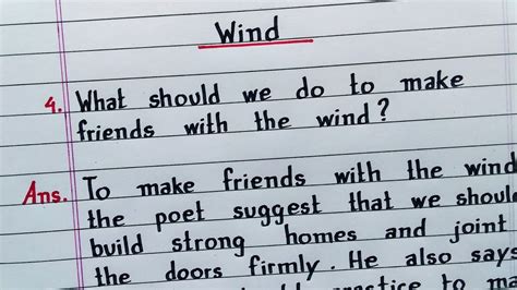 What Should We Do To Make Friends With The Wind