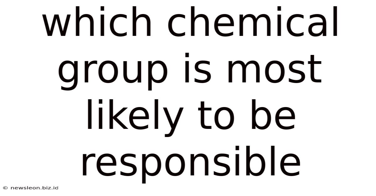 Which Chemical Group Is Most Likely To Be Responsible