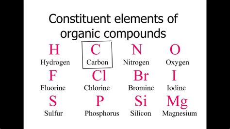 Which Element Found In All Organic Compounds