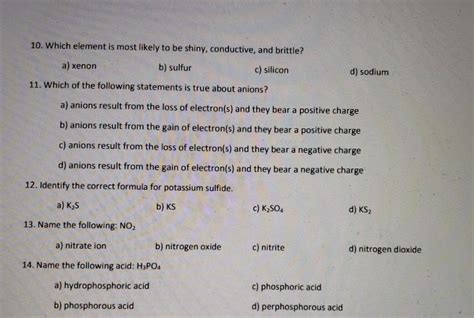 Which Element Is Most Likely To Be Shiny