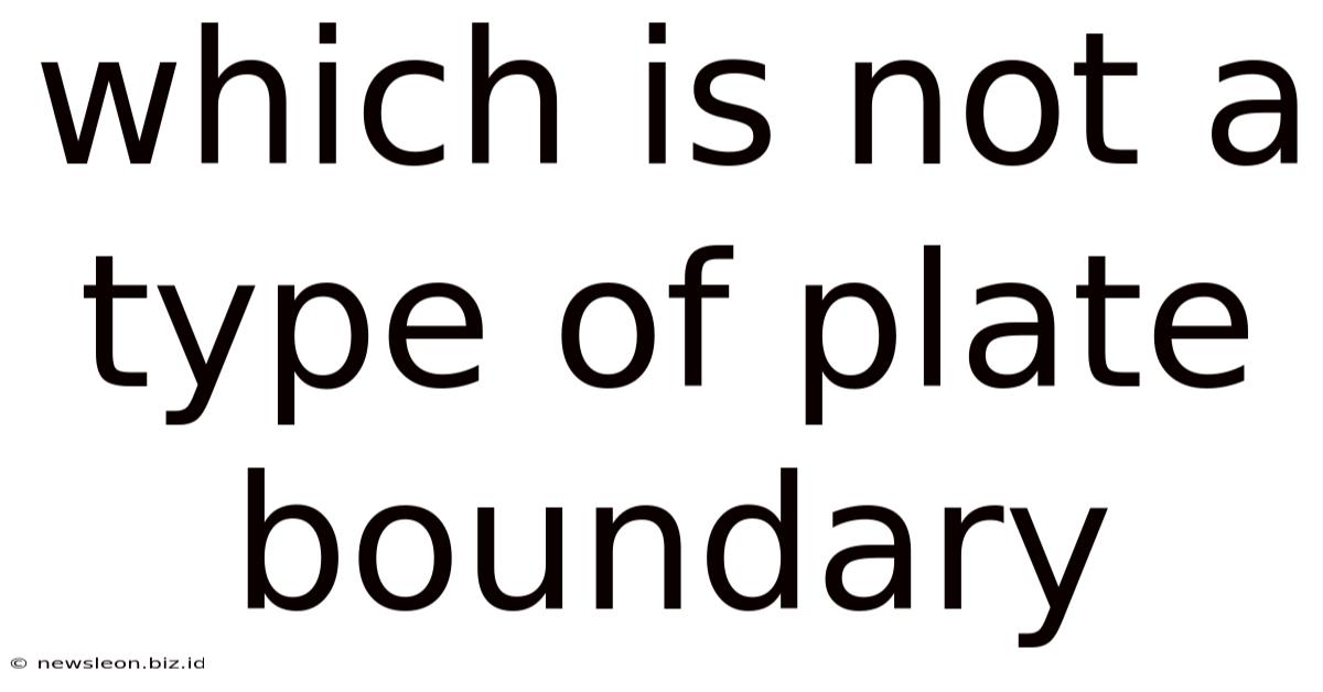 Which Is Not A Type Of Plate Boundary
