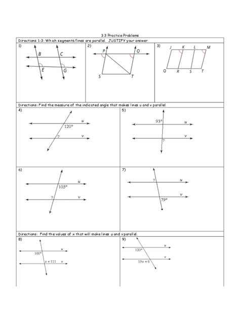 Which Lines Are Parallel Justify Your Answer