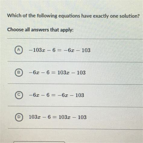 Which Of The Following Is An Equation