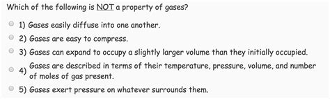 Which Of The Following Is Not A Property Of Gases