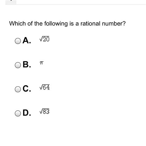 Which Of The Following Is Rational