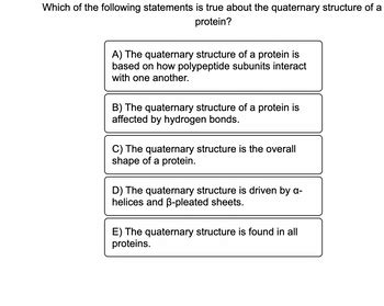 Which Of The Following Statements About Proteins Is True