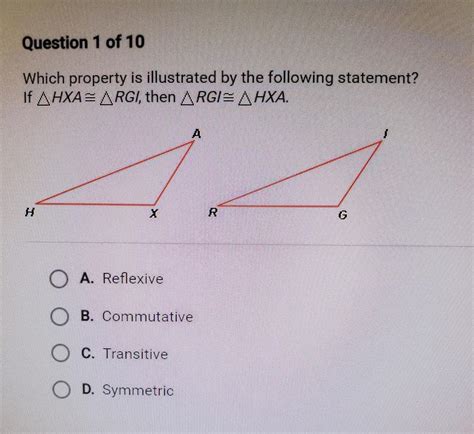 Which Property Is Illustrated By The Following Statement