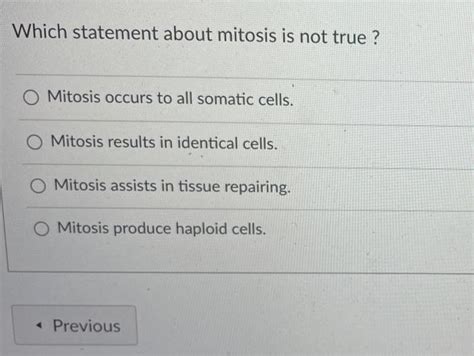 Which Statement Is Not True About Mitosis