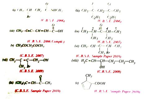 Write The Iupac Name Of The Following Compounds