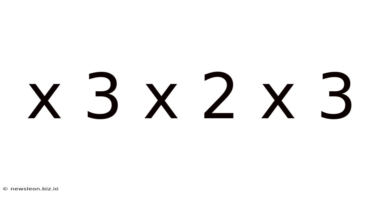 X 3 X 2 X 3